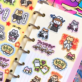 สติ๊กเกอร์การ์ตูน เกาหลีน่ารักกราฟฟิตีสไตล์กระต่ายสติ๊กเกอร์ น่ารัก การ์ตูนสัตว์สติ๊กเกอร์โน๊ตบุ๊คบัญชีมือไดอารี่วางแผนสมุดเครื่องเขียนทําเองตกแ