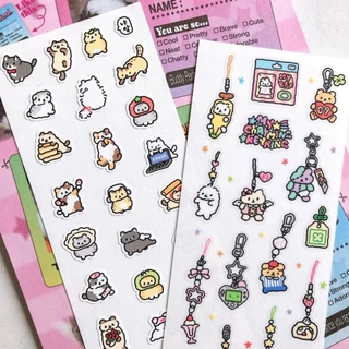 สติ๊กเกอร์การ์ตูน เกาหลีน่ารักกราฟฟิตีสไตล์กระต่ายสติ๊กเกอร์ น่ารัก การ์ตูนสัตว์สติ๊กเกอร์โน๊ตบุ๊คบัญชีมือไดอารี่วางแผนสมุดเครื่องเขียนทําเองตกแ