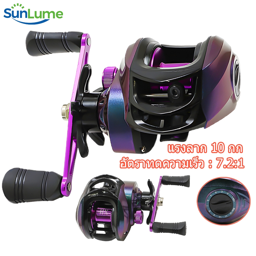 Sunlume รอกตกปลา รอกหยดน้ํา รอกหยดนํ้า รอกเบส รอกเบท แรงลาก 10 กก 20+1BB 7.2：1 อัตราทดเกียร์รอกตกปลาสำหรับตกปลาน้ำจืด รอกตกปลา