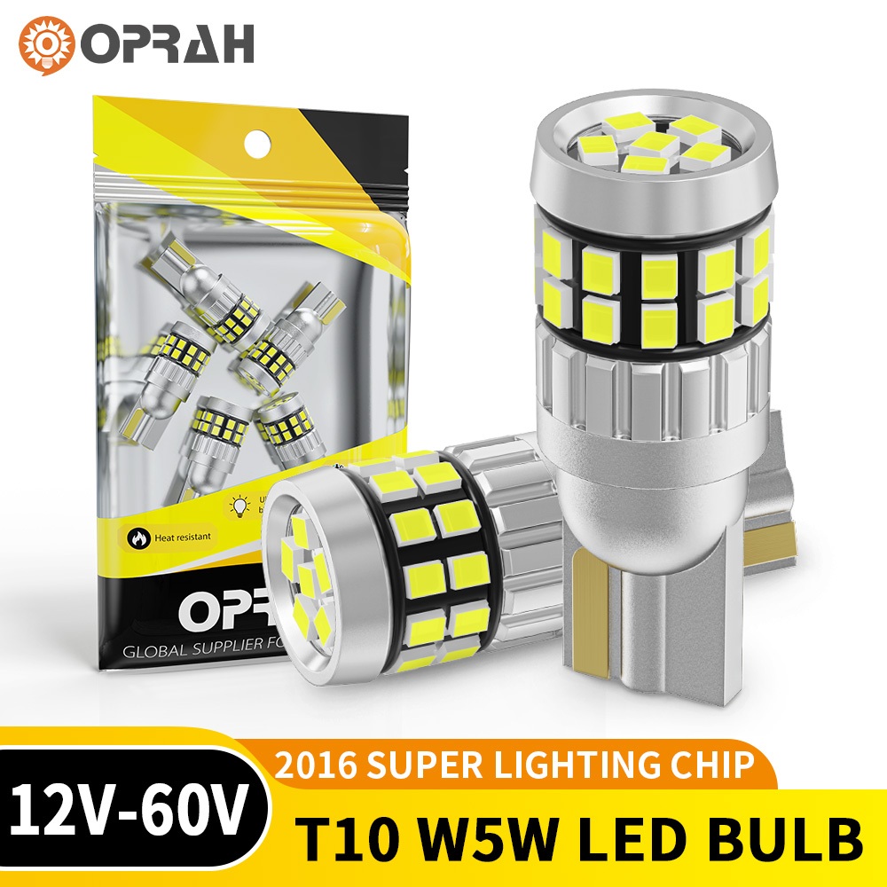 Oprah 2 ชิ้น Super Bright T10 หลอดไฟ LED 2016 30SMD ที่จอดรถไฟเลี้ยวไฟหลังคารถบรรทุกรถอุปกรณ์เสริม