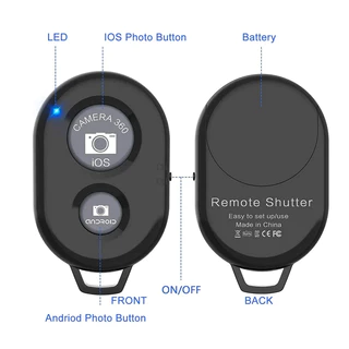 🔥AB Shutter3 Bluetooth รีโมทถ่ายรูป แบบไร้สาย พร้อมถ่าน รีโมตกดชัตเตอร์บลูทูธไร้สาย รีโมทถ่ายรูปเซลฟี Wireless Bluetooth phone camera shutter remote control Compatible for all iOS and Android Smartphones