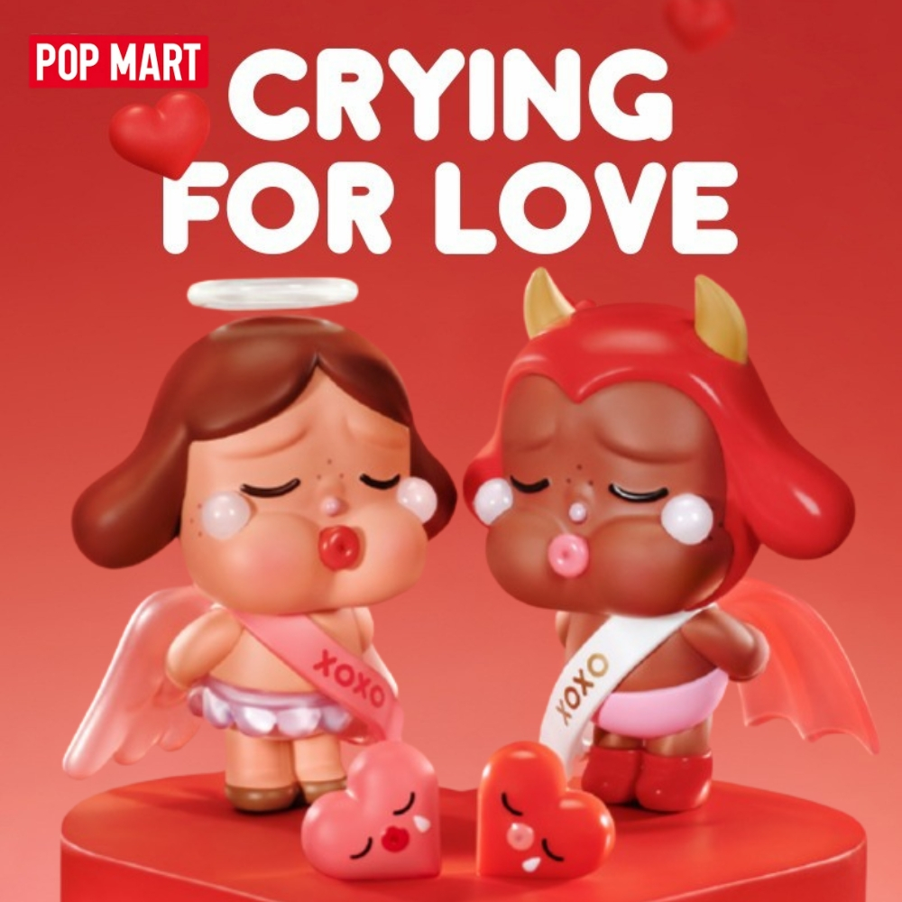 POPMART CRYBABY Crying For Love Series Random Box Crybaby Eros Tears Series รูป Mystery Box ของขวัญตกแต่ง