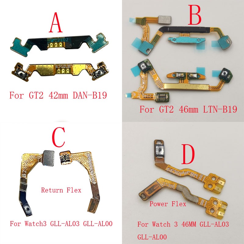 1 ชิ้นเปิดปิดปุ่มสวิทช์ Up Down Return Loud ลําโพง Flex สําหรับ Huawei นาฬิกา 3 GT2 42 46 มม.GT 2 LT