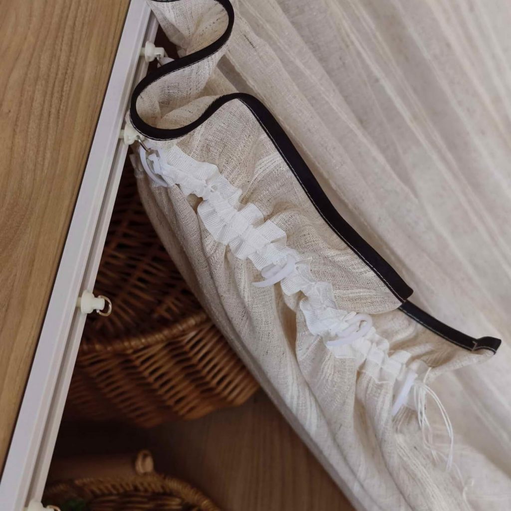 Farmhouse Sheer Valance Curtain สไตล์ยุคกลางผ้าม่านสั้น Tier Light Filtering Faux ผ้าลินิน Textured Small Cafe Window Treatment สําหรับห้องครัว/ห้องน้ํา/ห้องรับประทานอาหาร - รูปที่ 7