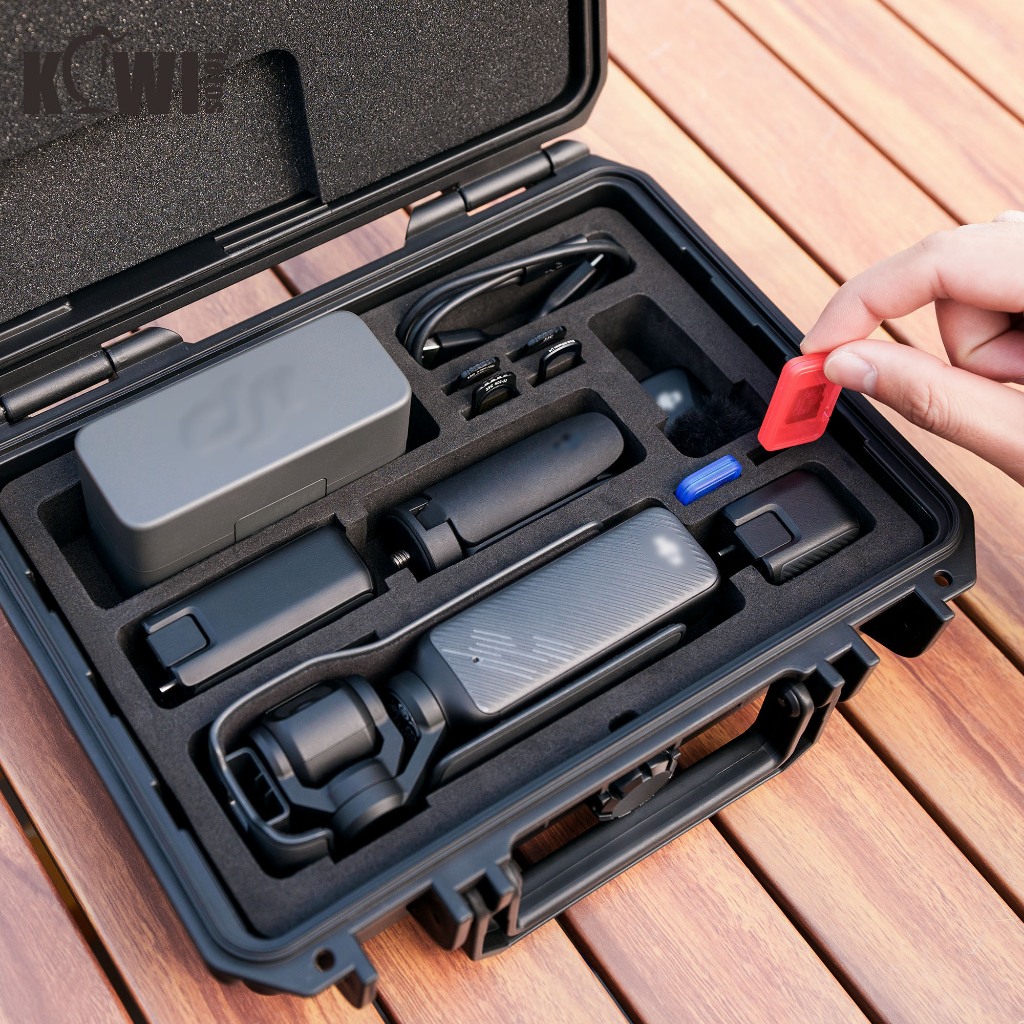 Kiwifotos Action 5 Pro กระเป๋ากล้อง Camera Case กล้อง สําหรับ DJI OSMO Pocket 3 & Action 4/3 Combo กันน้ําผู้ถือป้องกัน กล่องป้องกันกันน้ำ