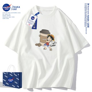 🔥จัดส่งในวันเดียว🔥เสื้อยืดแขนสั้น NASA - ลายวันพีซ, ผ้า 100%…
