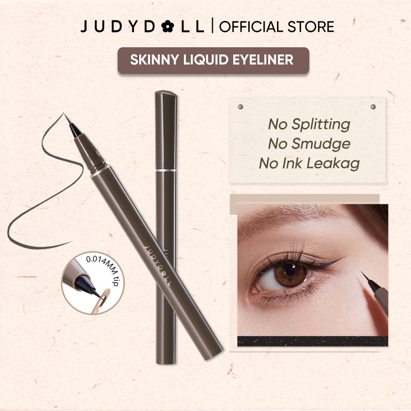 Judydoll  ปากกากันน้ำ อายไลเนอร์ชนิดน้ำ แห้งเร็ว ไม่แตก ติดทนนาน สีน้ำตาล ขยายดวงตา 0.5ml