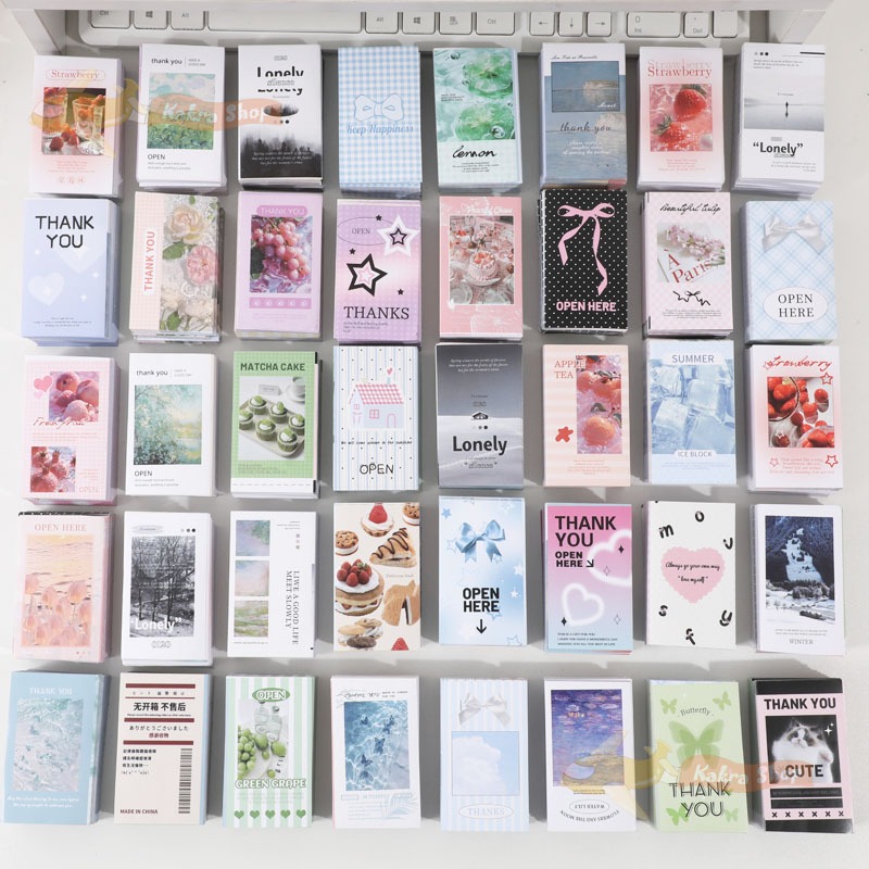 120ชิ้น เรียบง่าย สติกเกอร์ปิดผนึก การบรรจุ กล่องของขวัญ ป้ายสติกเกอร์ Sealing Sticker