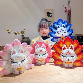 🚀ส่งเร็วจากไทย🚀เลโก้ ตัวใหญ่ ตัวต่อ นาโน DIY ของขวัญ จิ้งจอกเก้าหาง ไดโนเสาร์ เสริมการเรียนรู้และเติมเต็มจิตนาการ