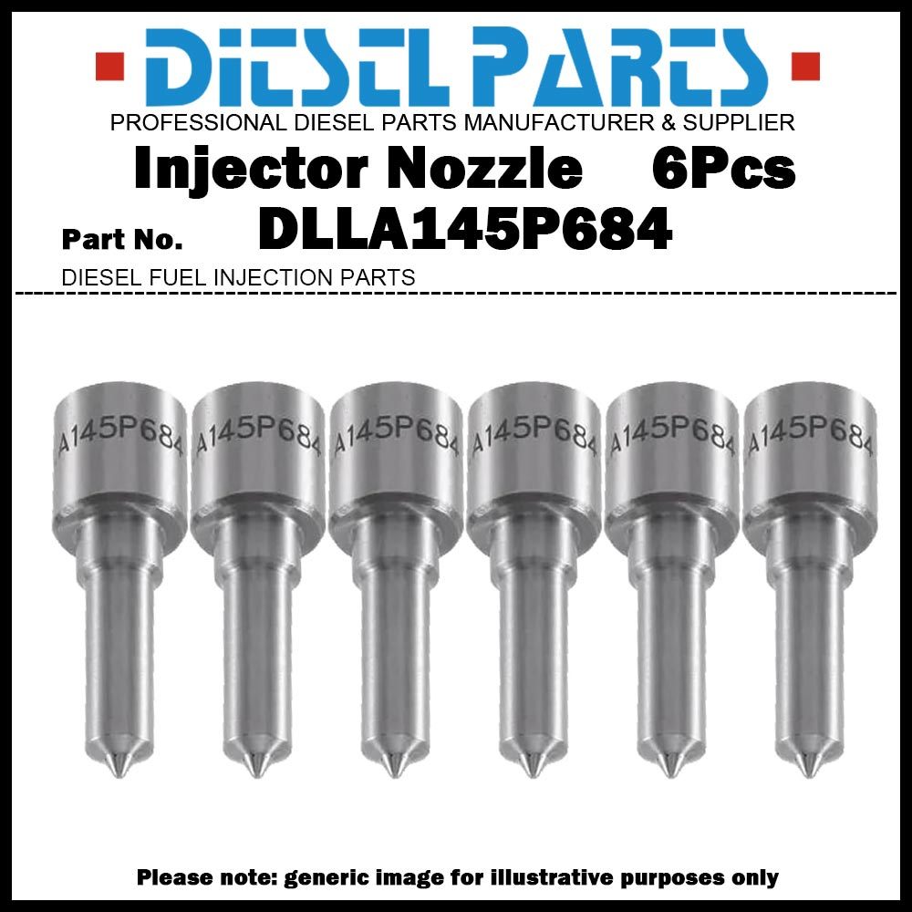 6 ชิ้นดีเซลหัวฉีดน้ํามันเชื้อเพลิงหัวฉีดเคล็ดลับ DLLA145P684 สําหรับ TOYOTA Coaster LAND CRUISER 4.2