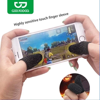 GOOJODOQ ปลอกนิ้วควบคุมเกมมือสำหรับเกมชุด ใช้ซ้ำได้ กันเหงื่อและระบายอากาศ, ชุดนิ้วกดแบบเต็มหน้าจอ