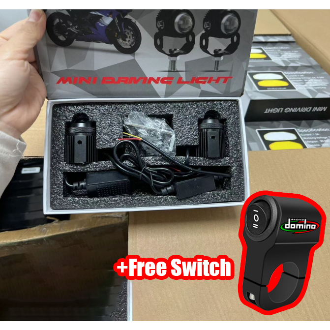 ไฟรถจักรยานยนต์ LED Mini Driving Light เพื่อความปลอดภัย + เซฟ ระเบิดลาสต์ Universal จำนวน 20W * 2 ชิ้น