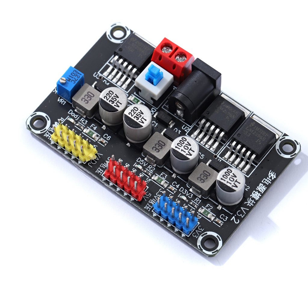 D DC3.3V DC5V DC ปรับตัวควบคุมแรงดันไฟฟ้าโมดูล LM2596 ไฟฟ้าแข่งสมาร์ทรถทดลองแหล่งจ่ายไฟยืน