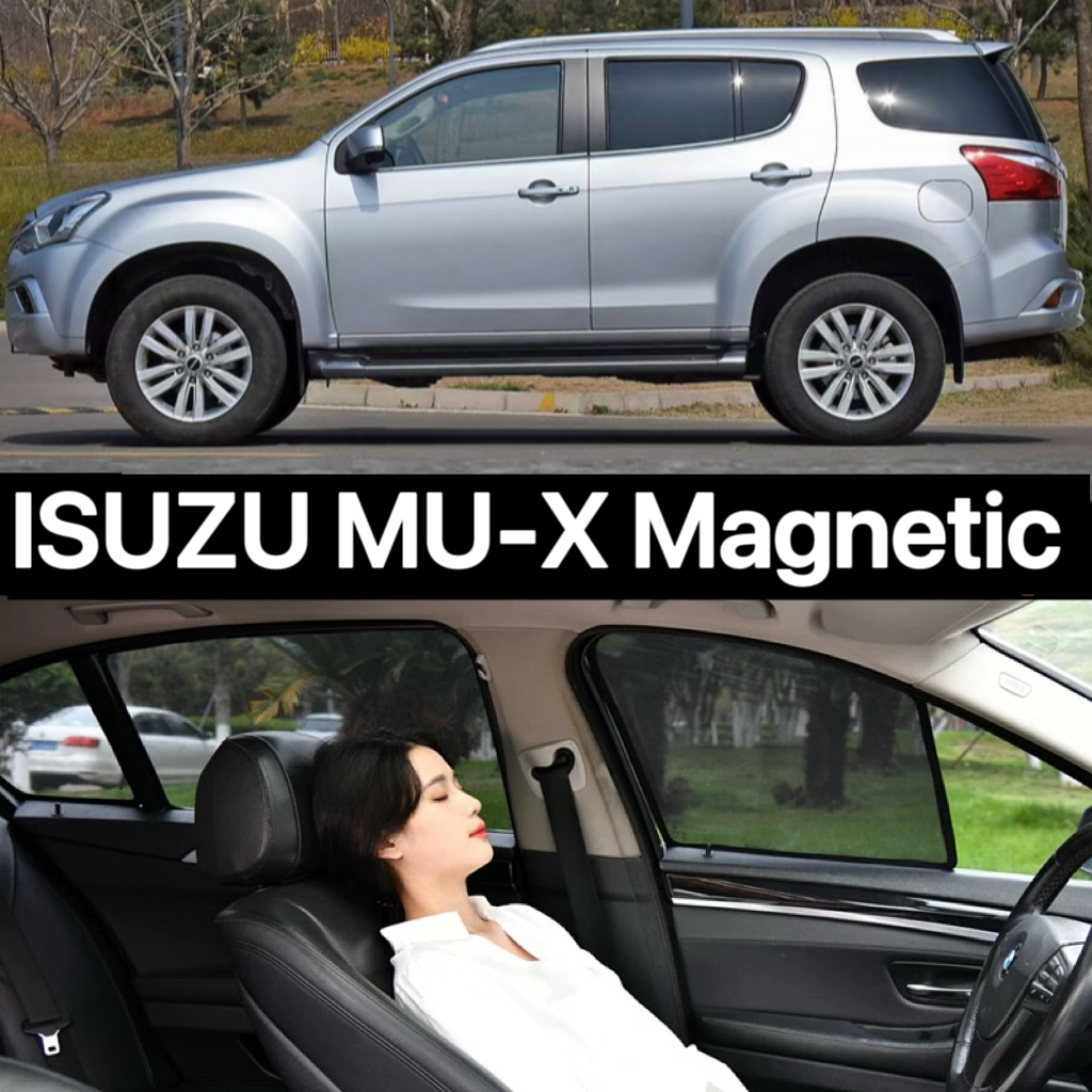 Magnetic Car Window Sunshade สําหรับ Isuzu MU-X 2015-2023 ผ้าม่านรถยนต์ Anti-Mosquito ม่านบังแดดรถยนต์ UV Protection