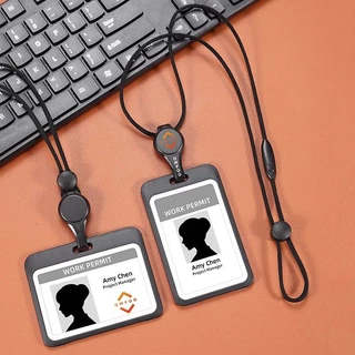 Lanyards Credentials Holder Transparent Retractable Badge Reel พร้อมเชือกเส้นเล็กอุปกรณ์เสริมพยาบาลสําหรับทํางานที่ถอดออกได้ ID Card Holder