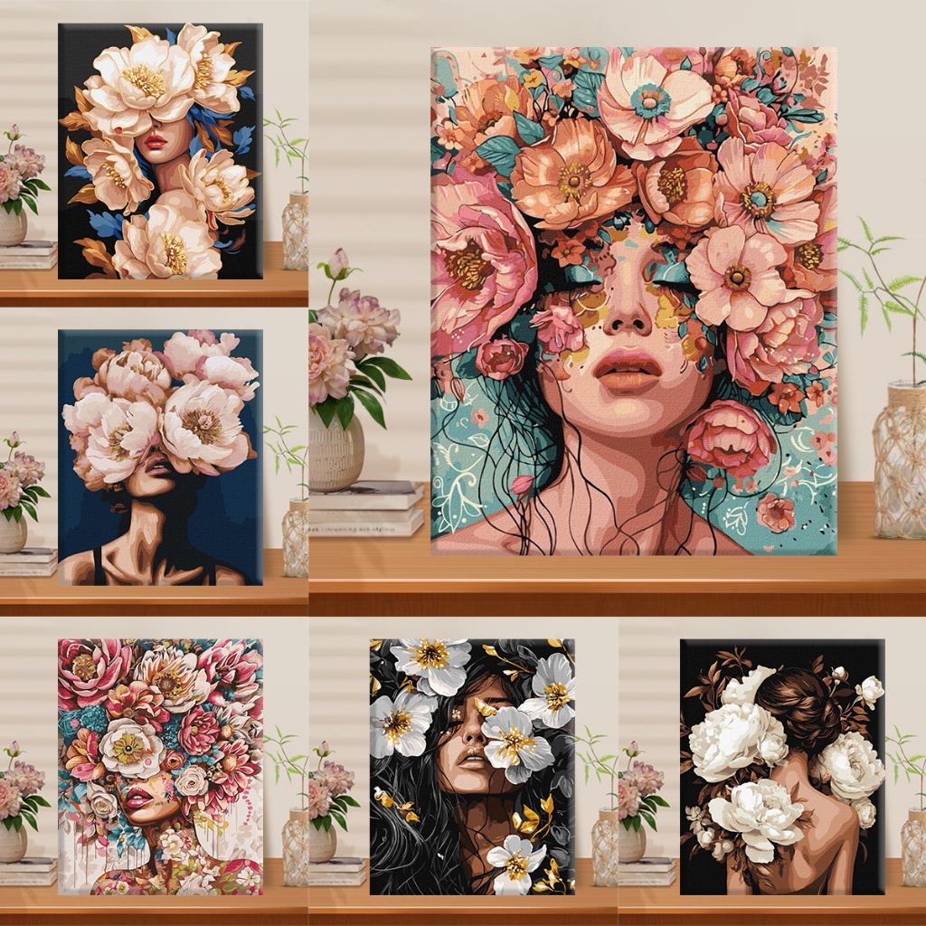ระบายสีตามตัวเลขคนจิตรกรรมโดยจํานวนภาพวาดตกแต่งผนังสําหรับห้องนั่งเล่นตกแต่งบ้าน