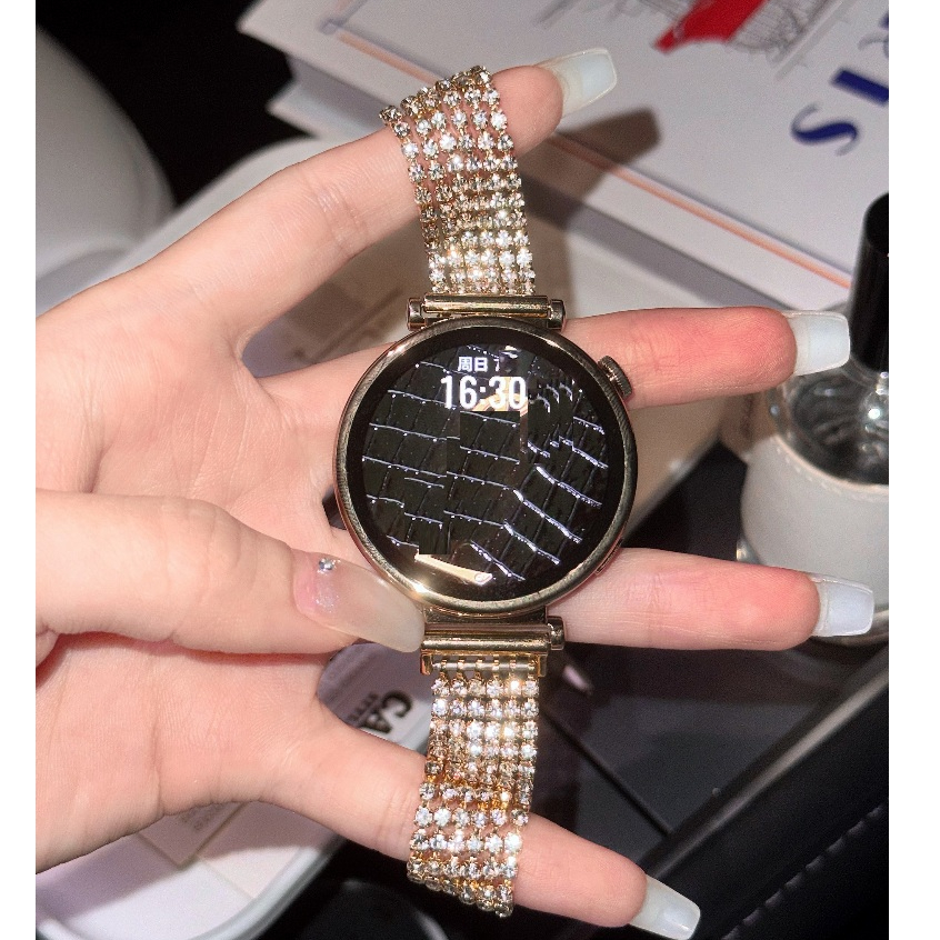 Bling Diamond 18mm 20mm 22mm Strap For สาย huawei watch gt 5 pro Strap GT2 pro GT2E GT2 GT3 Pro Huaw