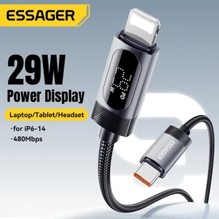 Essager USB-C ถึง L 29W สายเคเบิลข้อมูลชาร์จเร็วจอแสดงผลดิจิตอล