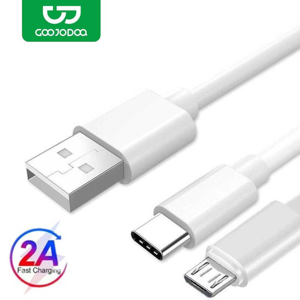 GOOJODOQ สายชาร์จ USB C Micro usb ยาว 1 เมตร สําหรับโทรศัพท์มือถือ