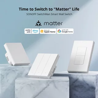 Sonoff M5 Matter 120 White SwitchMan สวิตช์ติดผนังอัจฉริยะ M5 ปุ่มกดเชิงกล ตัวควบคุมอัจฉริยะ ทํางานร่วมกับ Alexa Google Assistant