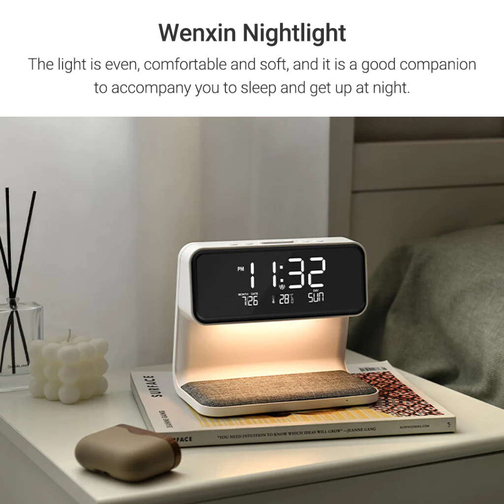 3Life โคมไฟหัวเตียงชาร์จไร้สาย 15W ชาร์จไร้สาย QI ปรับไฟ 3 ระดับ Wireless Charging Bedside Lamp โคมไฟห้องนอน thumbnail 8