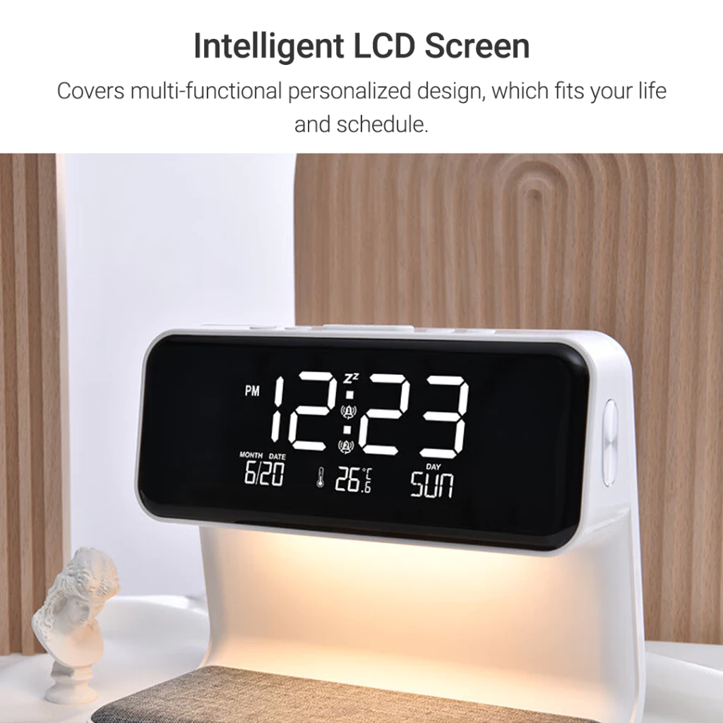 3Life โคมไฟหัวเตียงชาร์จไร้สาย 15W ชาร์จไร้สาย QI ปรับไฟ 3 ระดับ Wireless Charging Bedside Lamp โคมไฟห้องนอน thumbnail 6