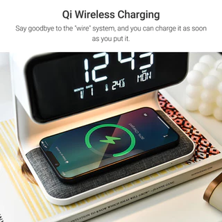 3Life โคมไฟหัวเตียงชาร์จไร้สาย 15W ชาร์จไร้สาย QI ปรับไฟ 3 ระดับ Wireless Charging Bedside Lamp โคมไฟห้องนอน