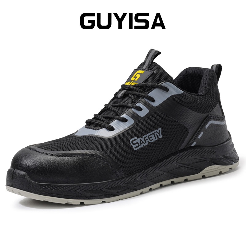 Guyisa รองเท้าเซฟตี้ผู้ชาย Anti Piercing Electrician Work Safety Shoes F099 37-46