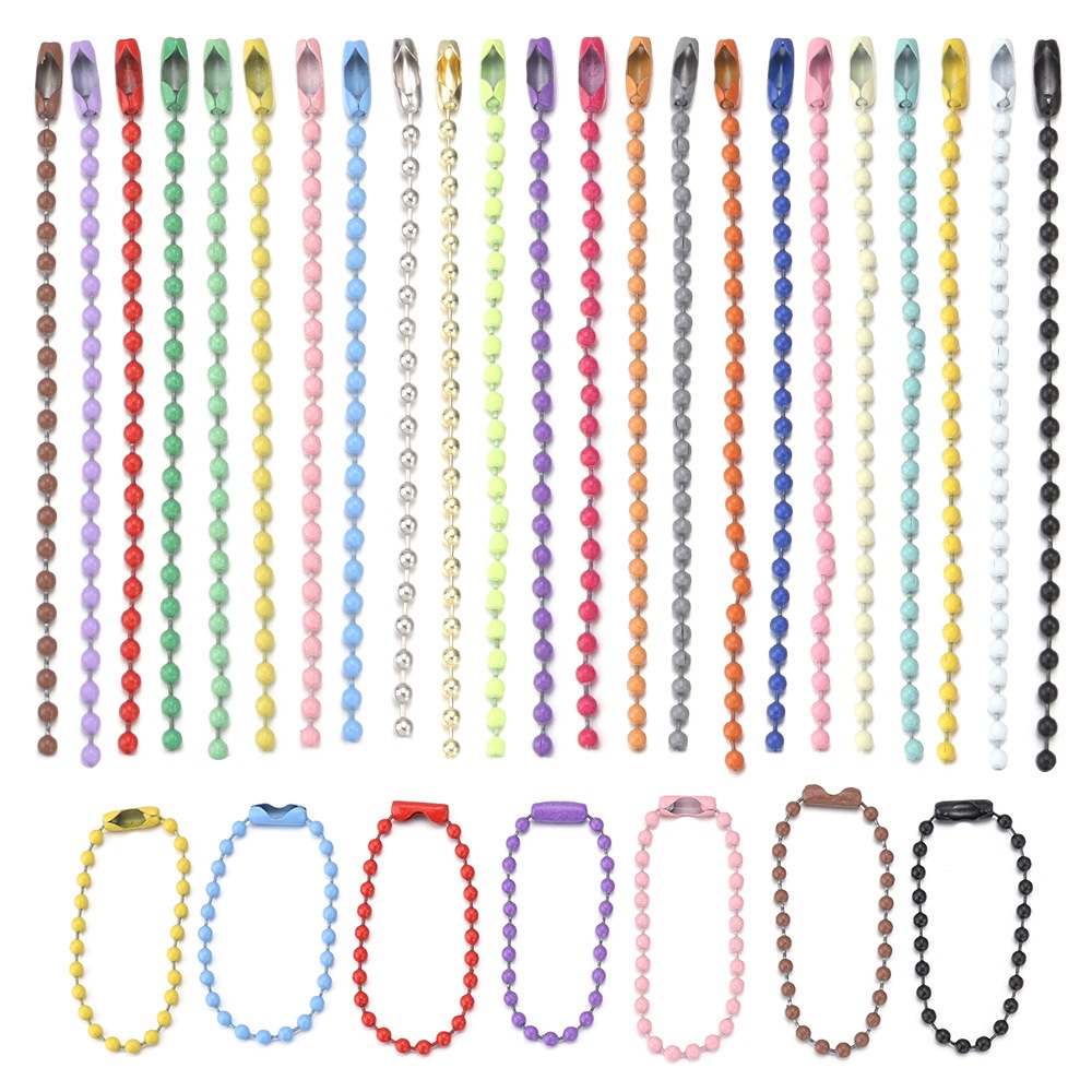 St.kunkka 10-20 เส้น -โซ่ไข่ปลา 10cm 12cm ขนาดเม็ด 2.4mm สำหรับทำพวงกุญแจ DIY