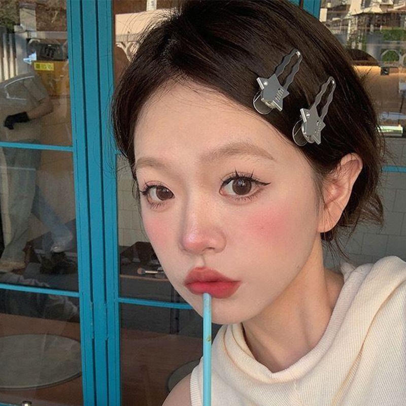 🍇Sweetybox🍇ดาว rhinestone คลิปปากเป็ดแมตต์พรีเมี่ยมความรู้สึกผม  ลมประณีตคลิปผม