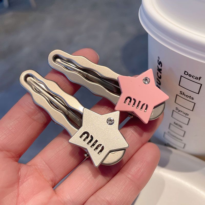 🍇Sweetybox🍇ดาว rhinestone คลิปปากเป็ดแมตต์พรีเมี่ยมความรู้สึกผม  ลมประณีตคลิปผม