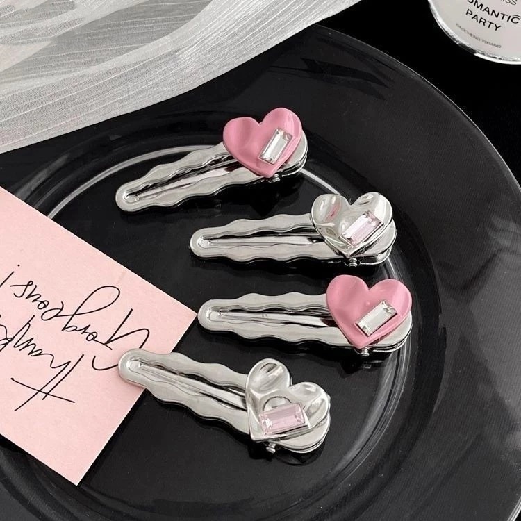 🍇Sweetybox🍇ดาว rhinestone คลิปปากเป็ดแมตต์พรีเมี่ยมความรู้สึกผม  ลมประณีตคลิปผม