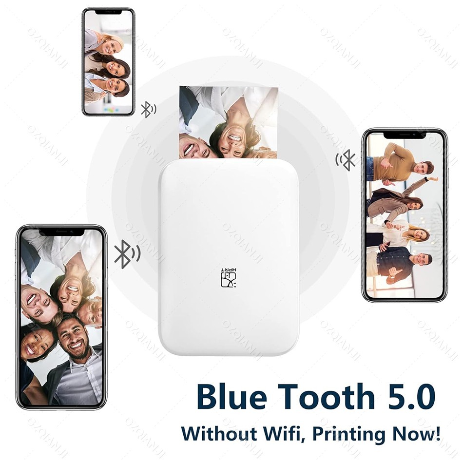 HPRT MT53 เครื่องพิมพ์ภาพถ่ายสี การพิมพ์ภาพถ่ายสีขนาด 2x3 นิ้ว Bluetooth รองรับ Android และ iOS