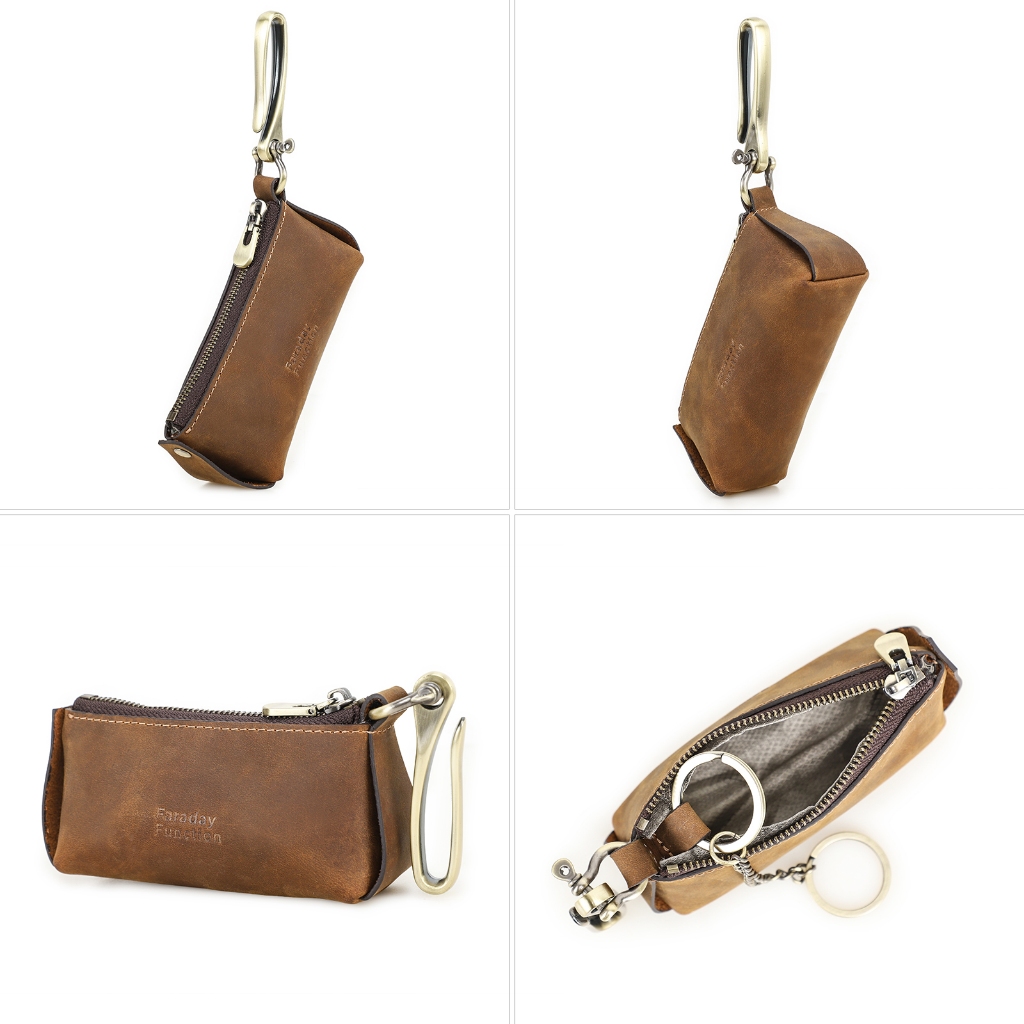 CONTACT'S กุญแจรถกระเป๋าฟาราเดย์ กระเป๋าฟาราเดย์ รถ RFID สัญญาณ Blocker Keyfob Protector ป้องกันการโจรกรรมกระเป๋ากุญแจรถ