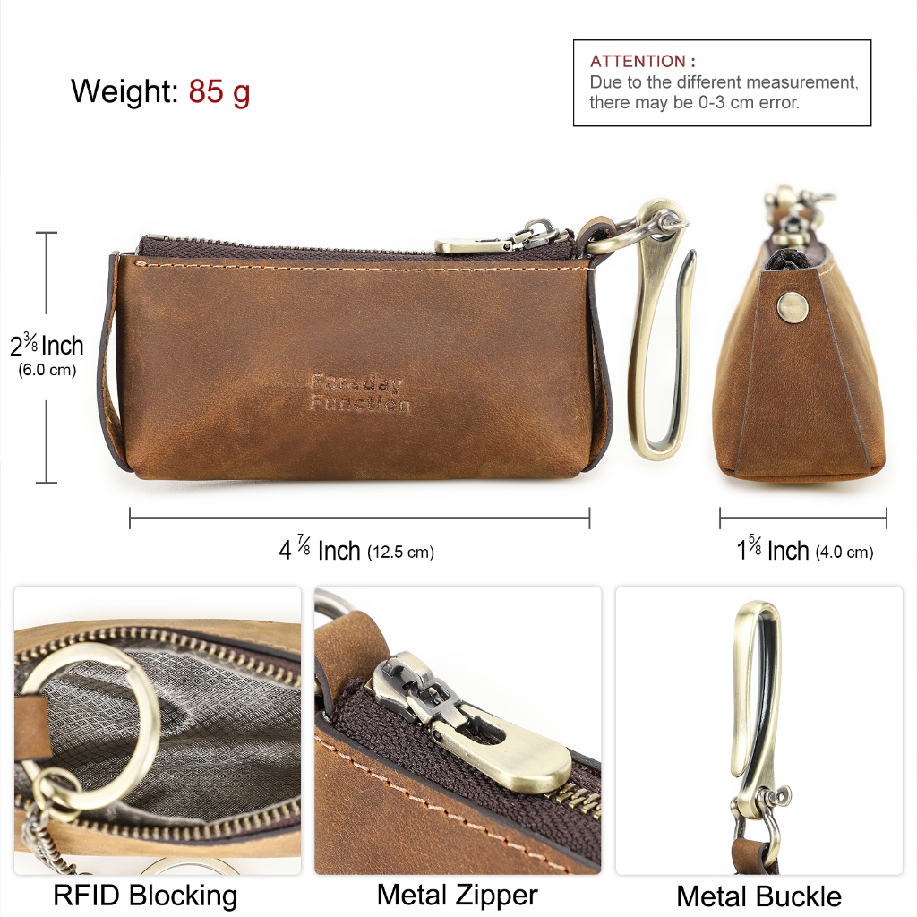 CONTACT'S กุญแจรถกระเป๋าฟาราเดย์ กระเป๋าฟาราเดย์ รถ RFID สัญญาณ Blocker Keyfob Protector ป้องกันการโจรกรรมกระเป๋ากุญแจรถ