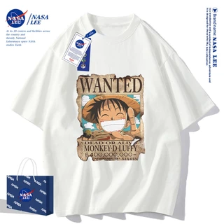 🔥จัดส่งในวันเดียว🔥เสื้อยืดแขนสั้น NASA ลายวันพีซ, ผ้า 100% คอตตอน ใส่ได้ทั้งชายและหญิง