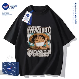 🔥จัดส่งในวันเดียว🔥เสื้อยืดแขนสั้น NASA ลายวันพีซ, ผ้า 100% คอตตอน ใส่ได้ทั้งชายและหญิง