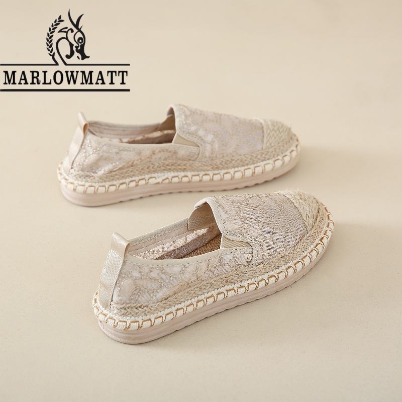 Marlowmatt Ladies Lazy Shoes Cover Foot Lace Upper Lightweight Breathable