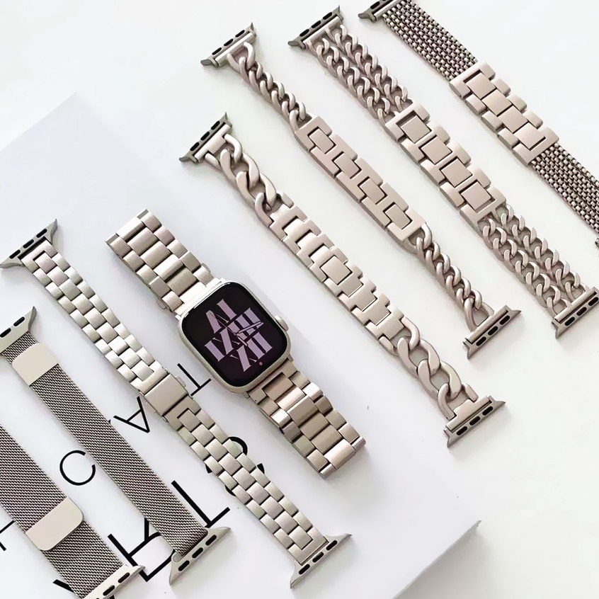 Starlight Color Strap Compatible for i Watch Strap Luxury Stainless Steel i Watch Strap Series11 10 