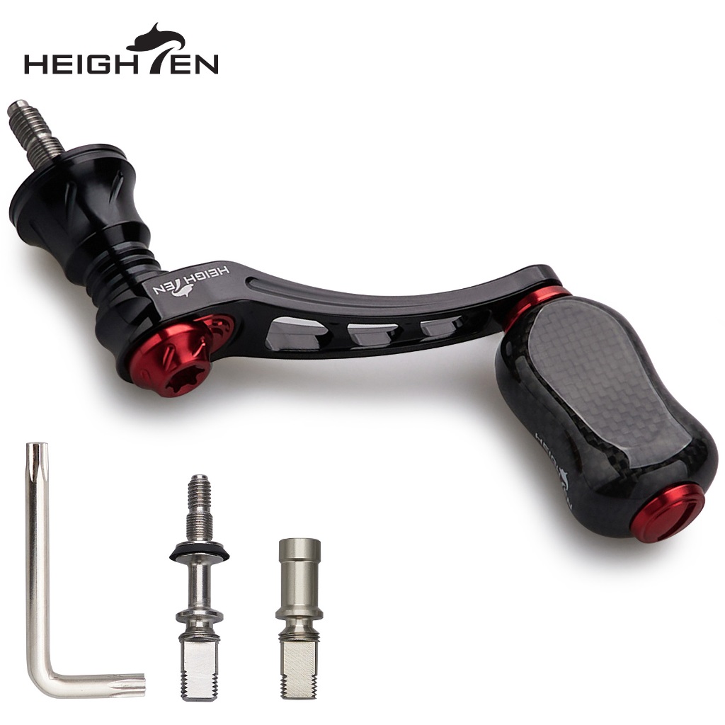 Heighten 45 มม.-50 มม.จํานวน 21 มม.คาร์บอนลูกบิดสําหรับ Shimano Twinpower Vanquish Daiwa Luvias Exist ตกปลา Reel