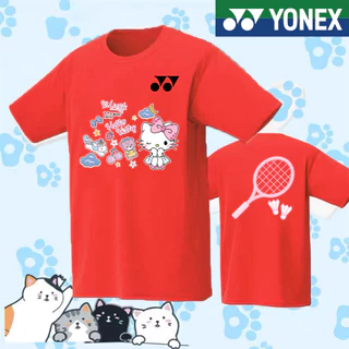 เสื้อแบดมินตัน โยเน็กซ์ 2025 ใหม่แห้งเร็วต้านเชื้อแบคทีเรียผู้ชายและผู้หญิงแบดมินตันการฝึกอบรมเสื้อผ้าเสื้อยืดคอกลม 115378 โยเน็กซ์แห้งเร็วซับเหงื่อ