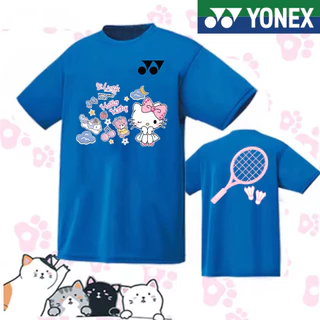 เสื้อแบดมินตัน โยเน็กซ์ 2025 ใหม่แห้งเร็วต้านเชื้อแบคทีเรียผู้ชายและผู้หญิงแบดมินตันการฝึกอบรมเสื้อผ้าเสื้อยืดคอกลม 115378 โยเน็กซ์แห้งเร็วซับเหงื่อ