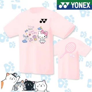 เสื้อแบดมินตัน โยเน็กซ์ 2025 ใหม่แห้งเร็วต้านเชื้อแบคทีเรียผู้ชายและผู้หญิงแบดมินตันการฝึกอบรมเสื้อผ้าเสื้อยืดคอกลม 115378 โยเน็กซ์แห้งเร็วซับเหงื่อ