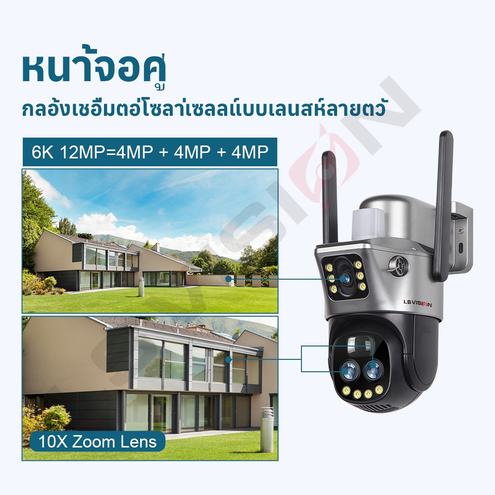 Ls VISION 4K 12MP  กล้องวงจรปิด solar camera กล้องพลังงานแสงอาทิตย์ V380 Pro 4G/WiFi 10X ZOOM ซิมหน้าจอคู่กลางแจ้ง WiFi แบตเตอรี่พลังงานแสงอาทิตย์กล้องวงจรปิด IP Camara Alarm การติดตามมนุษย์