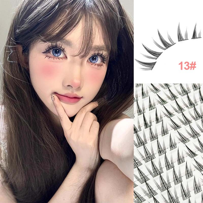 FEPO ขนตาปลอม 10 แถวที่สวมใส่สบายและมีน้ําหนัก 10 มม.-13 มม - รูปที่ 2