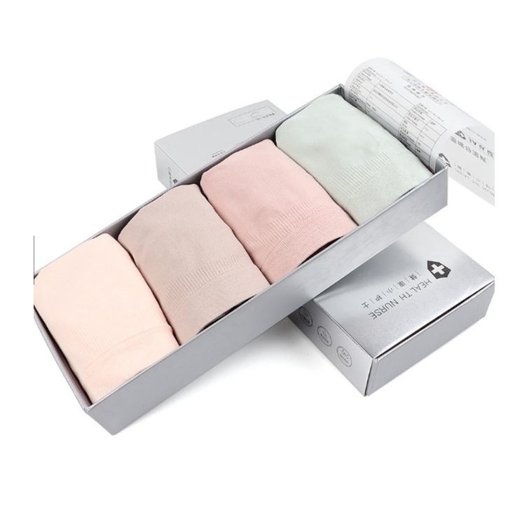 Yomi_girl กางเกงในผู้หญิง 4 ชิ้น ดีไซน์เก็บหน้าท้อง กระชับรูปร่าง มีคุณสมบัติป้องกันแบคทีเรีย เนื้อผ