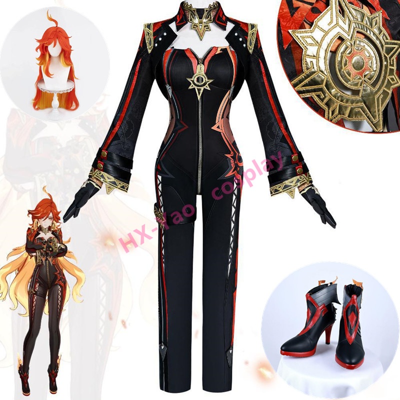 【HX-YAO】Genshin Impact Pyro Archon cosplay Mavuika คอสเพลย์เกม อะนิเมะ แสดง เครื่องแต่งกาย