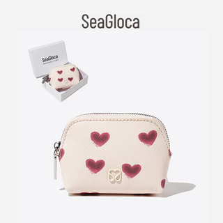 Seagloca กระเป๋าใส่เหรียญหัวใจวันวาเลนไทน์แบบกําหนดเองพิเศษกระเป๋าสตางค์ขนาดกะทัดรัดโรแมนติกพร้อมกล่องสําหรับผู้หญิงไม่มี 04