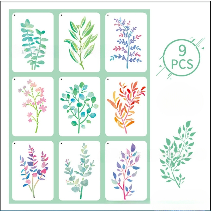 Plant Hollow Out Template มือเขียนแม่แบบภาพวาด Graffiti Template