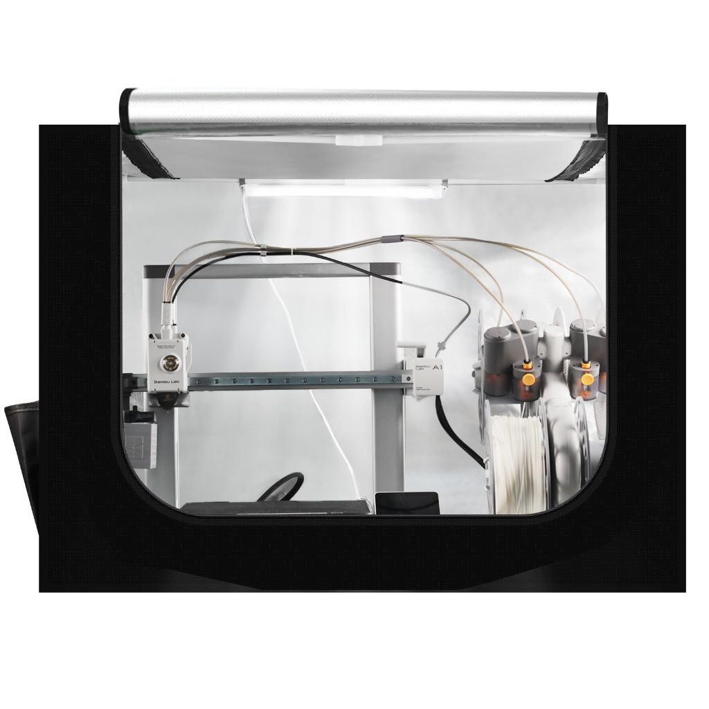 REDREX 3D Printer คอก for Bambu Lab A1/A1 Mini with AMS Lite เต็นท์ กับ LED Light คุมอุณหภูมิ ป้องกัน-82.55*58.5*58.5cm 3D178